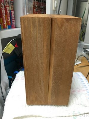 セリアの木製トレイSを２つ使って箱を形に