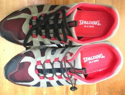 SPALDING スニーカー リラックススニーカーの靴紐を普通の靴紐に変えた