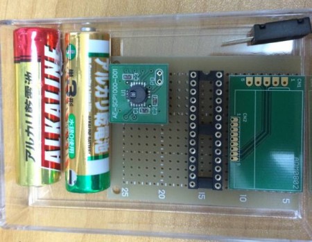Arduinoベースの気圧計のレイアウト