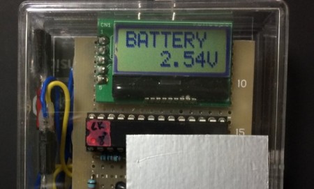PICからArduinoベースに作り替えた気圧計の電池電圧表示