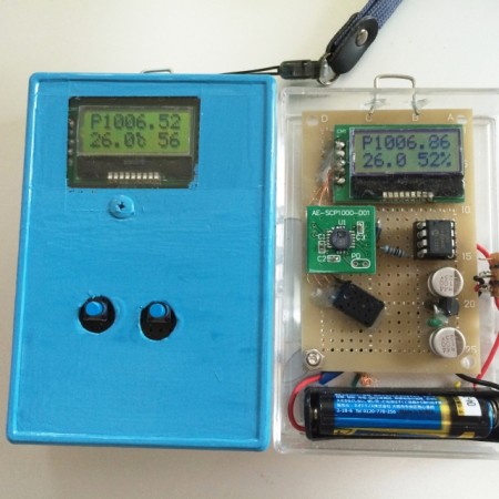 SCP1000と8ピンPICで作った気圧計とLPS331で作った気圧計の比較