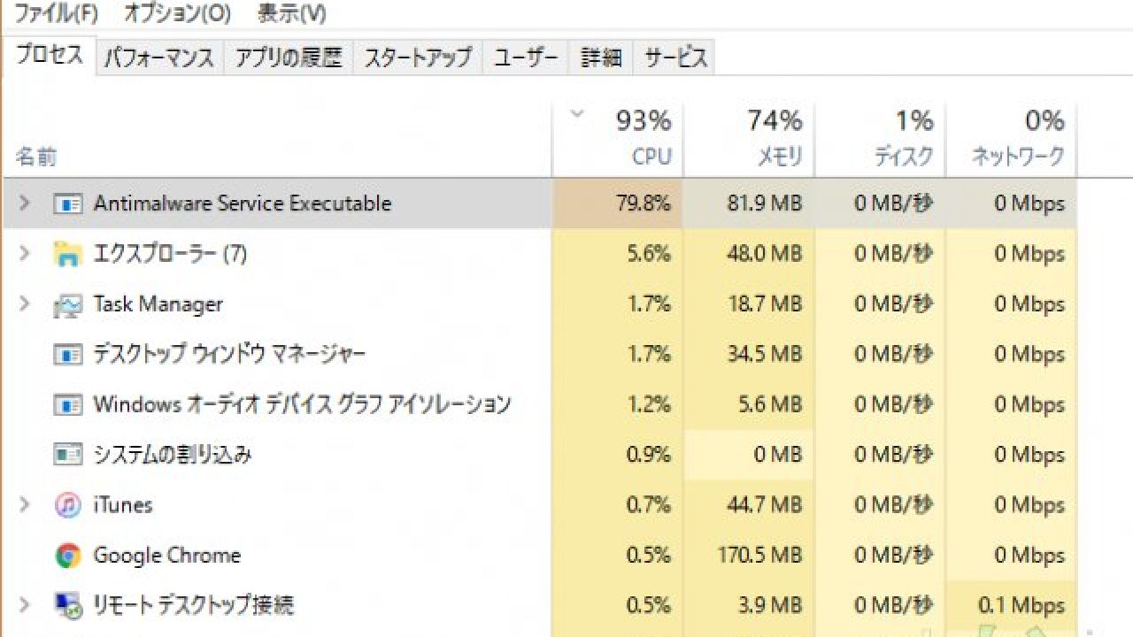 Antimalware Service Executableが暴走してpcの動作が重い あつラボ