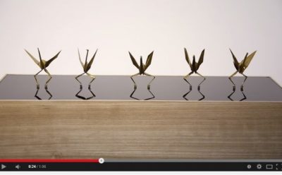 モーニングバードでやっていた脚の生えた折り紙の鶴が踊る動画